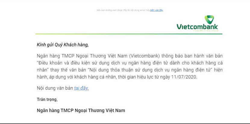 email marketing mẫu hay