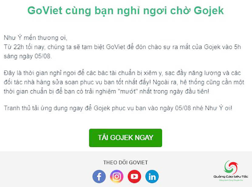 mẫu email thu hút nhất