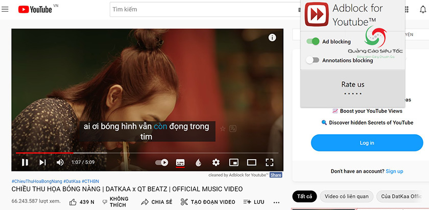 cách tắt quảng cáo trên youtube