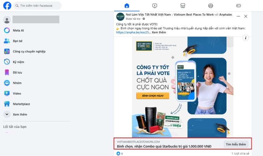 Quảng cáo Click to web Facebook