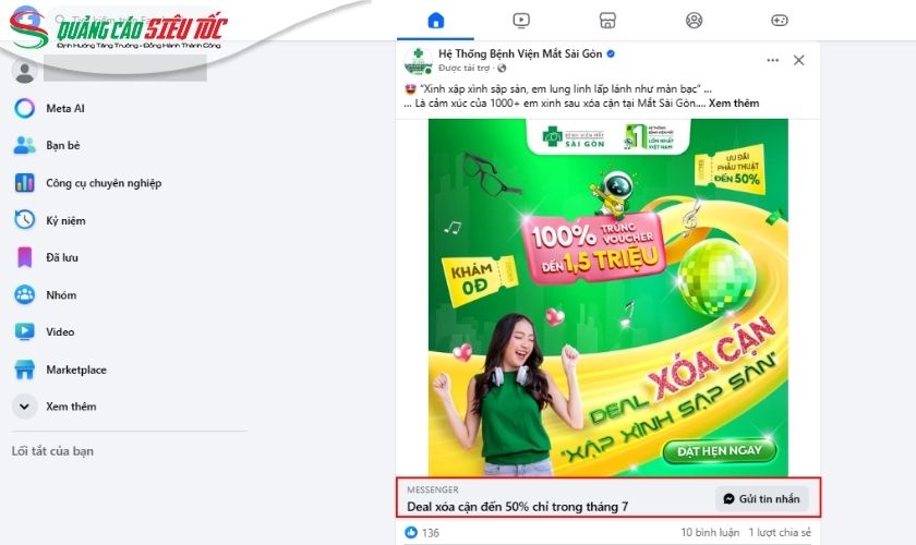 Quảng cáo Facebook Messenger Ads