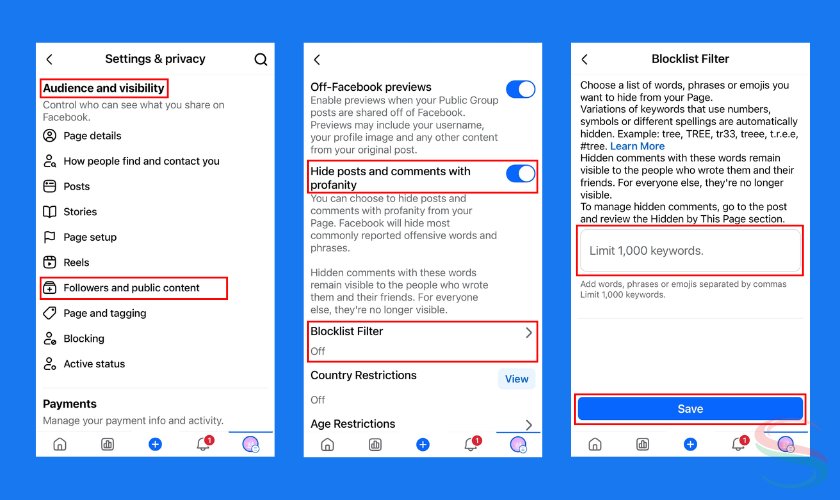 Cách cài đặt ẩn bình luận trên fanpage Facebook tự động trên điện thoại