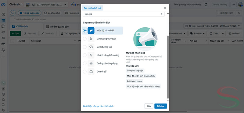 Chọn mục tiêu chiến dịch