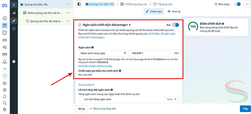 Thực hiện tối ưu ngân sách hàng ngày