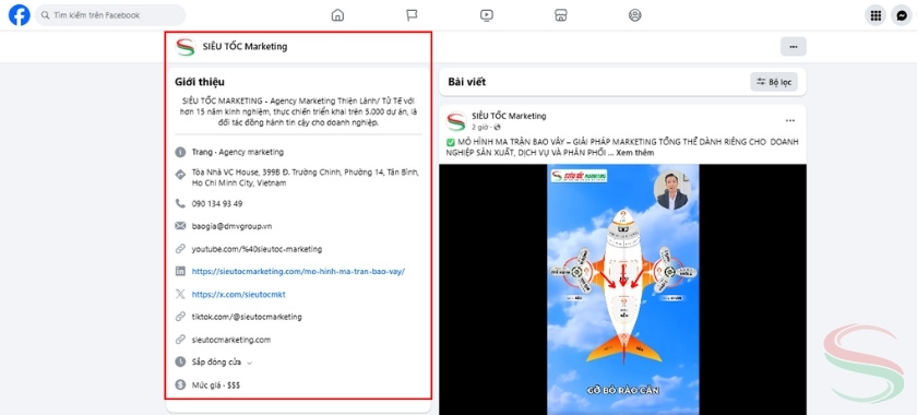 Tối ưu trang Fanpage Facebook chuyên nghiệp