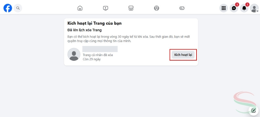 Khôi phục fanpage đã xóa