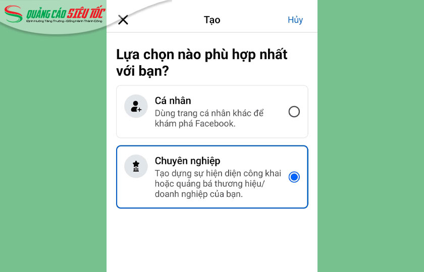 Chọn tạo trang chuyên nghiệp. Chọn tạo trang chuyên nghiệp.