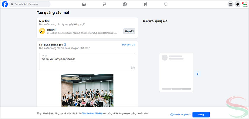 Trang Tạo quảng cáo Trang Tạo quảng cáo
