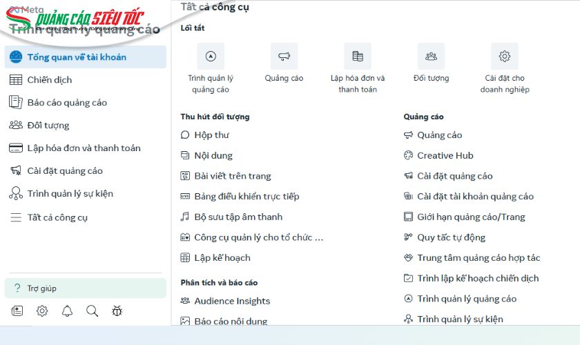 Trình quản lý quảng cáo Facebook