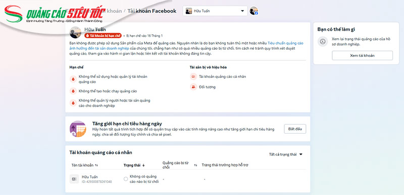 Fanpage chưa đủ điều kiện chạy quảng cáo Fanpage chưa đủ điều kiện chạy quảng cáo