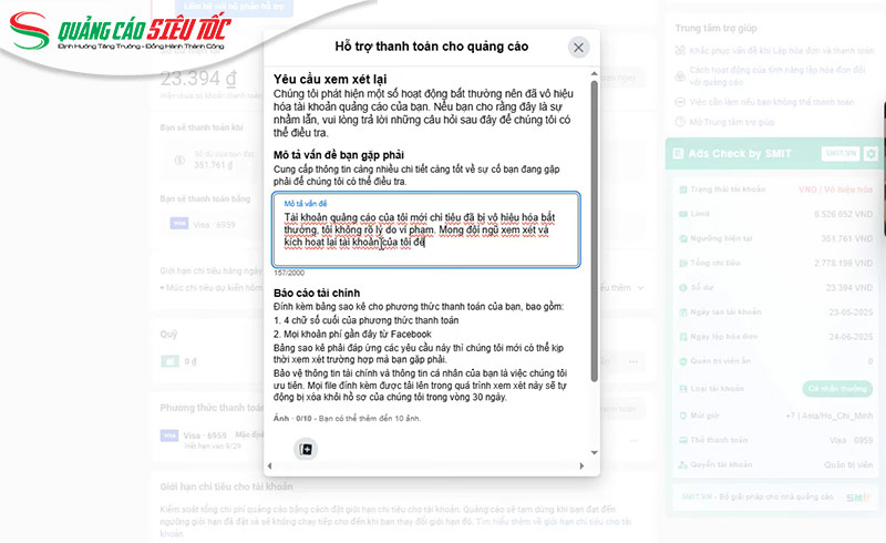 Kháng nghị quảng cáo không được phê duyệt Kháng nghị quảng cáo không được phê duyệt