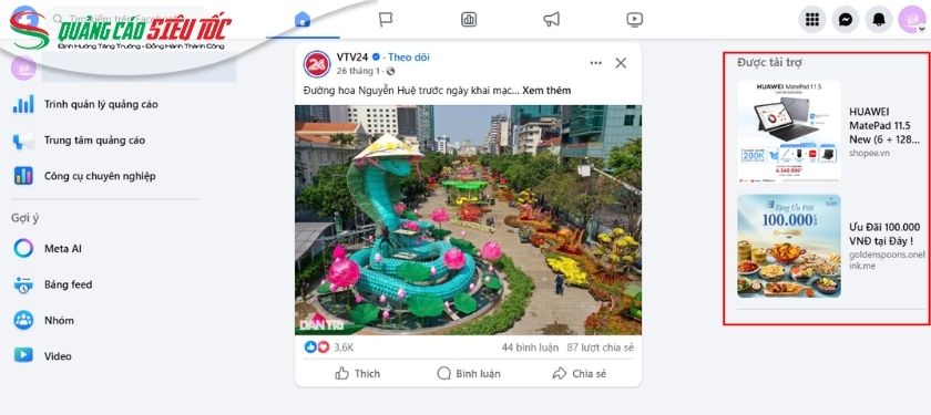 Định dạng quảng cáo Facebook cơ bản