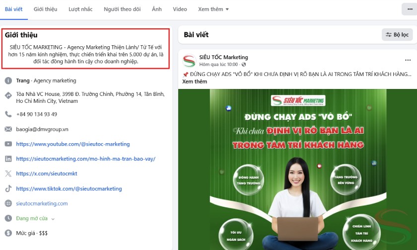 Tối ưu giới thiệu fanpage Facebook