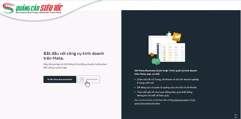 Nhấn Tạo tài khoản