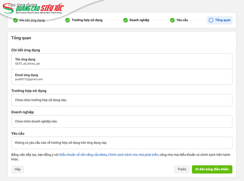 Cài đặt cấu hình cho API Cài đặt cấu hình cho API