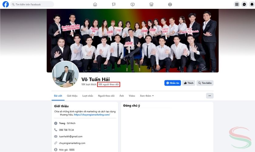 Fanpage cần có ít nhất 10K mới đủ điều kiện đăng ký tích xanh Facebook