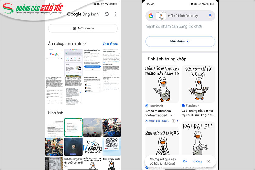 Up ảnh và Google sẽ gợi ý các link chứa ảnh đó