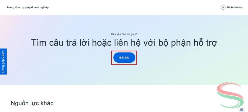 Truy cập trung tâm hỗ trợ quảng cáo Facebook