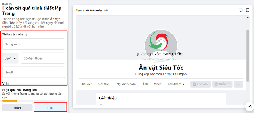 Cách tạo fanpage trên máy tính