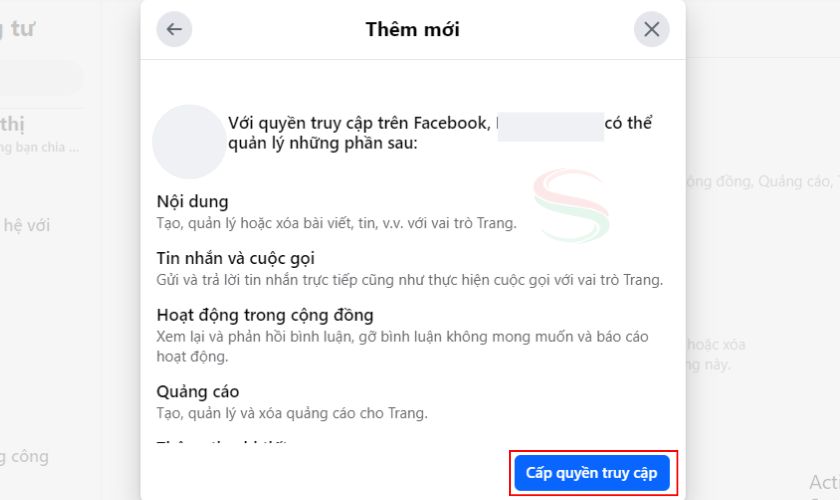 Thêm quản trị viên cho fanpage