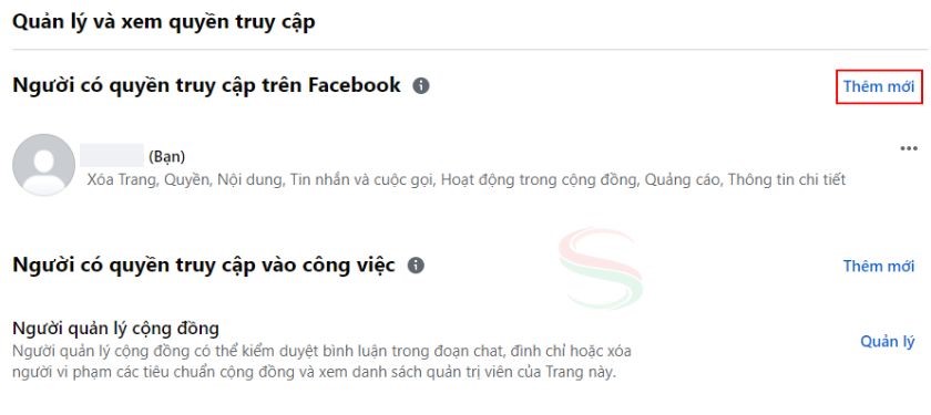 Thêm quản trị viên cho page