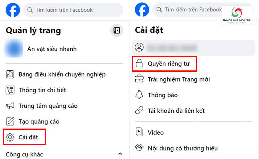 Chọn quyền riêng tư