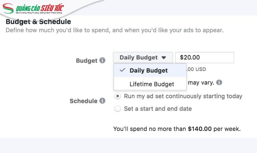 Ngân sách ảnh hưởng đến chi phí quảng cáo Facebook Ads