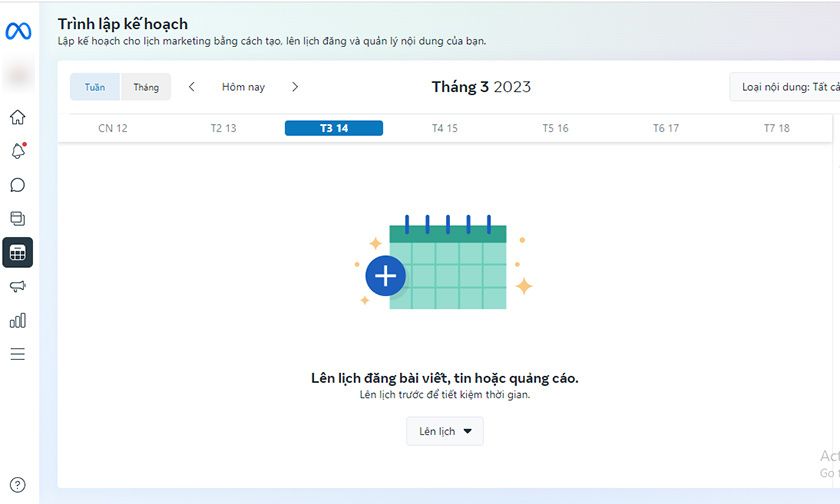 Lên lịch đăng bài Marketing Facebook Ads 