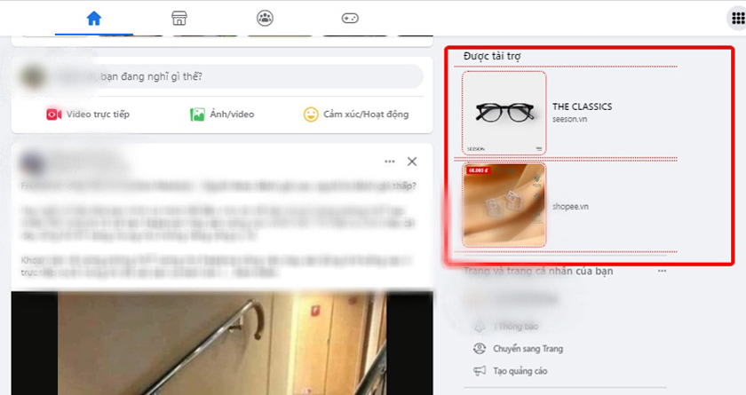 Facebook Right Column Ads