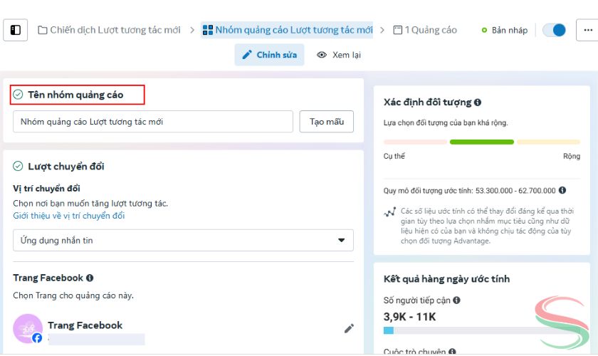 Đặt tên nhóm quảng cáo