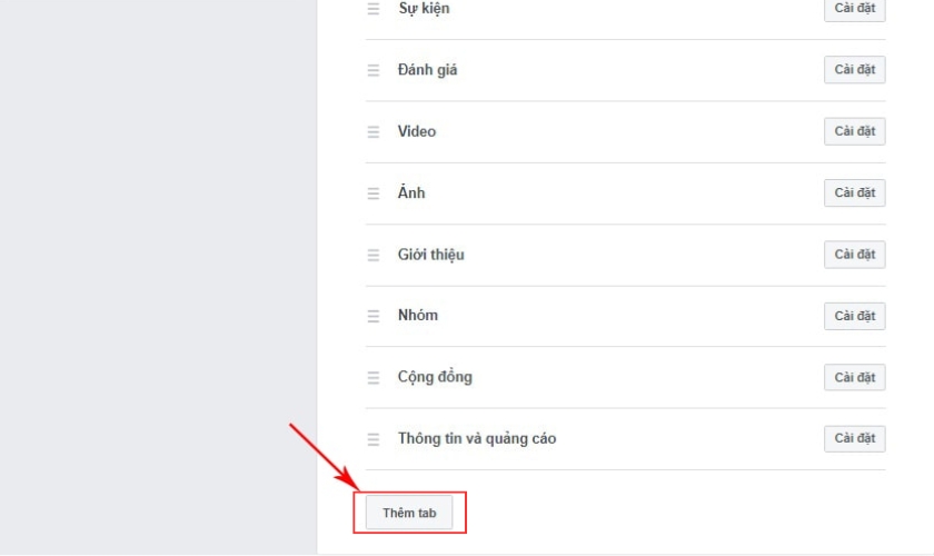 Cách thêm tab cho cửa hàng Cách thêm tab cho cửa hàng