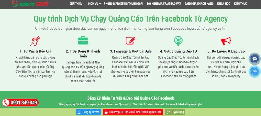 Thuê dịch vụ quảng cáo Facebook có quy trình làm việc rõ ràng