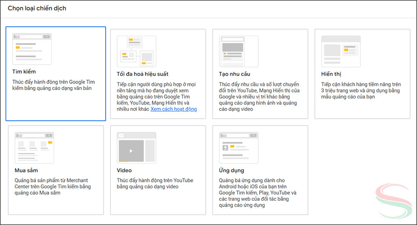 Các loại quảng cáo Google phổ biến