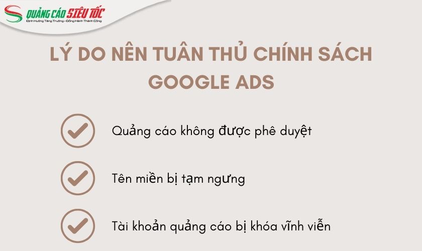 3 lý do nên tuân theo chính sách Google Ads