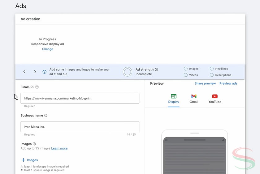 Tạo mẫu quảng cáo hiển thị