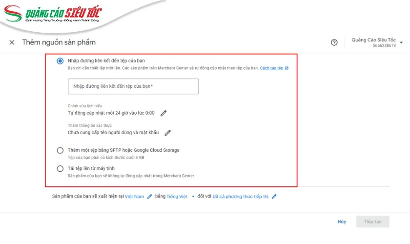 Add sản phẩm từ tệp
