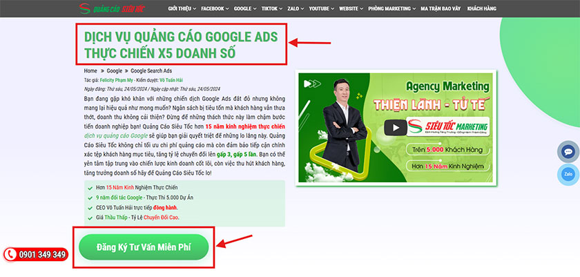 Tối ưu landing page thu hút Tối ưu landing page thu hút