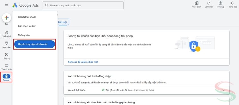 Hủy liên kết tài khoản MCC