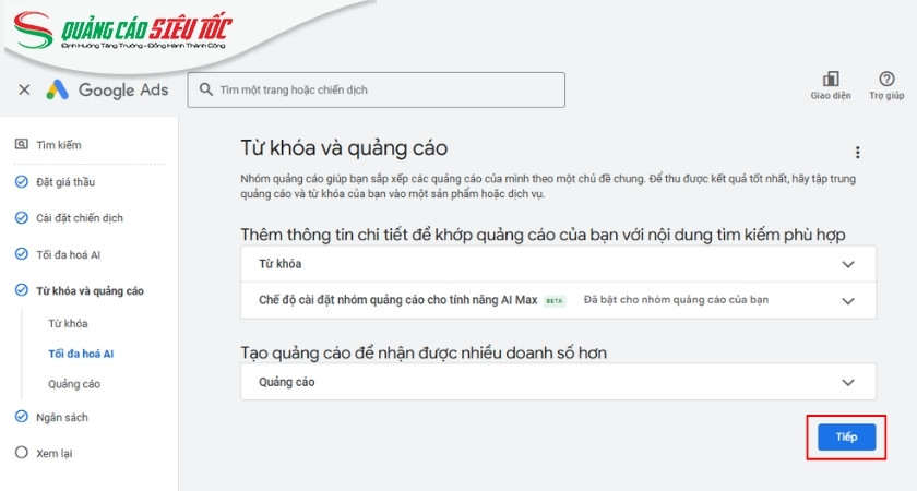 Cập nhật từ khóa & Tạo dựng mẫu quảng cáo