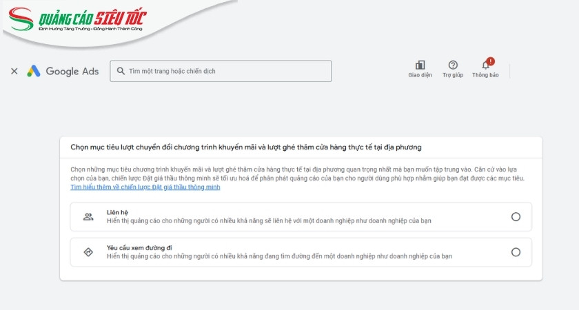 Tạo mục tiêu chuyển đổi