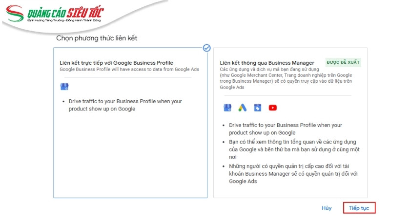 Tích hợp tài khoản quản lý hồ sơ doanh nghiệp