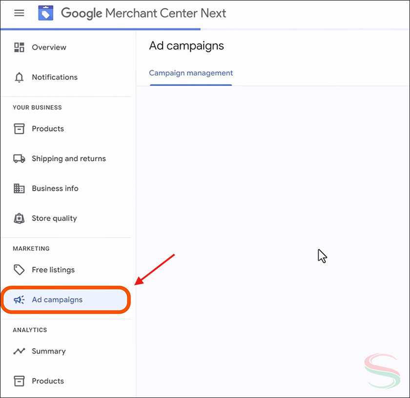 Chọn Ad Campaigns để liên kết với Google Ads