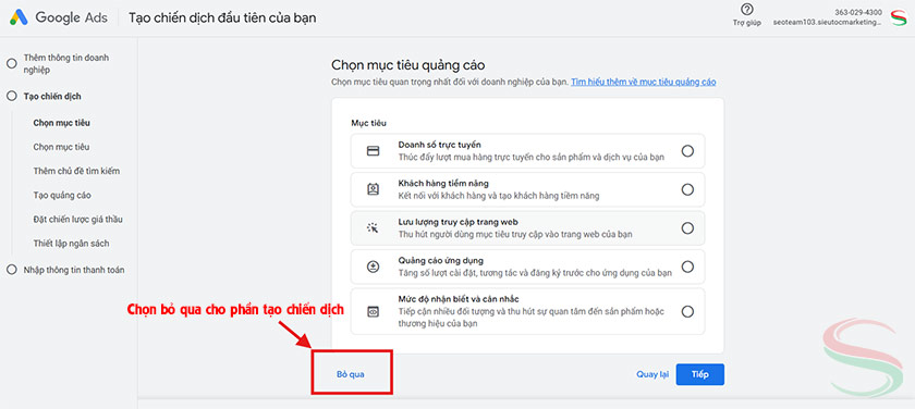 ấn Bỏ qua ấn Bỏ qua