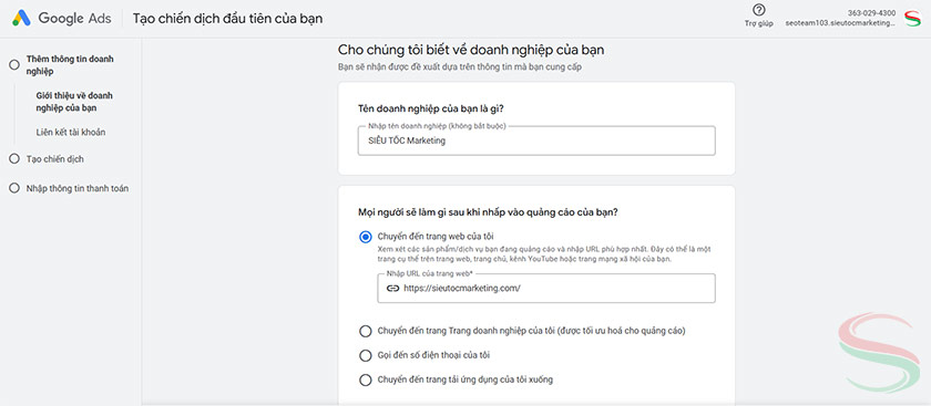 Điền thông tin cần thiết Điền thông tin cần thiết