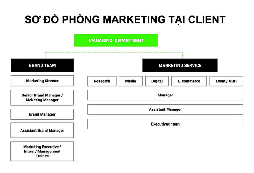 Sơ đồ tổ chức phòng Marketing