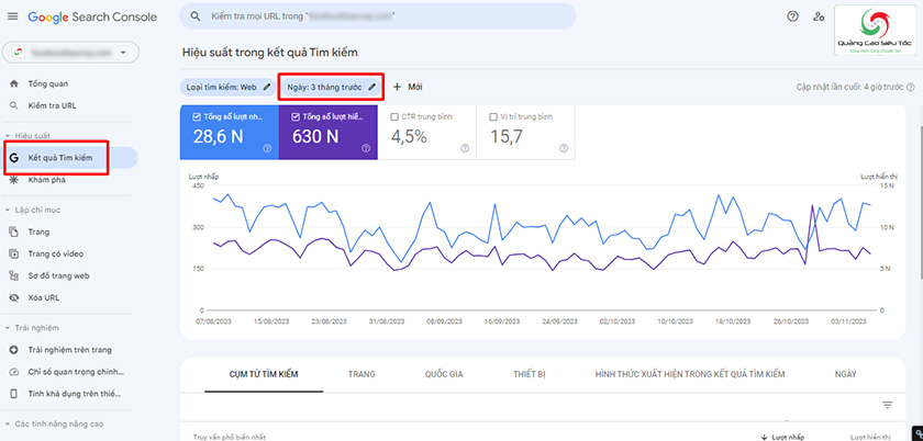 Kiểm tra bằng Google Search Console