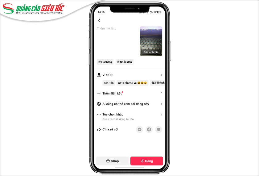 Ấn Đăng để đăng video
