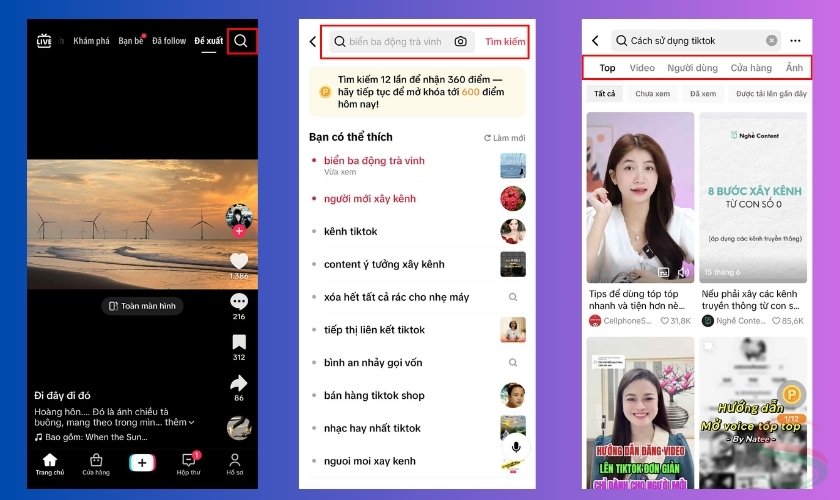 Khám phá nội dung TikTok