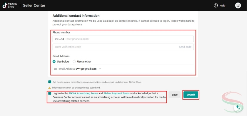Hoàn tất tạo gian hàng TikTok Shop