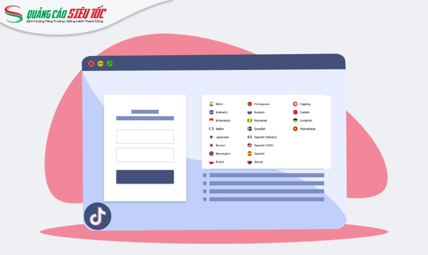 Trang đích đảm bảo sử dụng ngôn ngữ tương thích cho thị trường mục tiêu